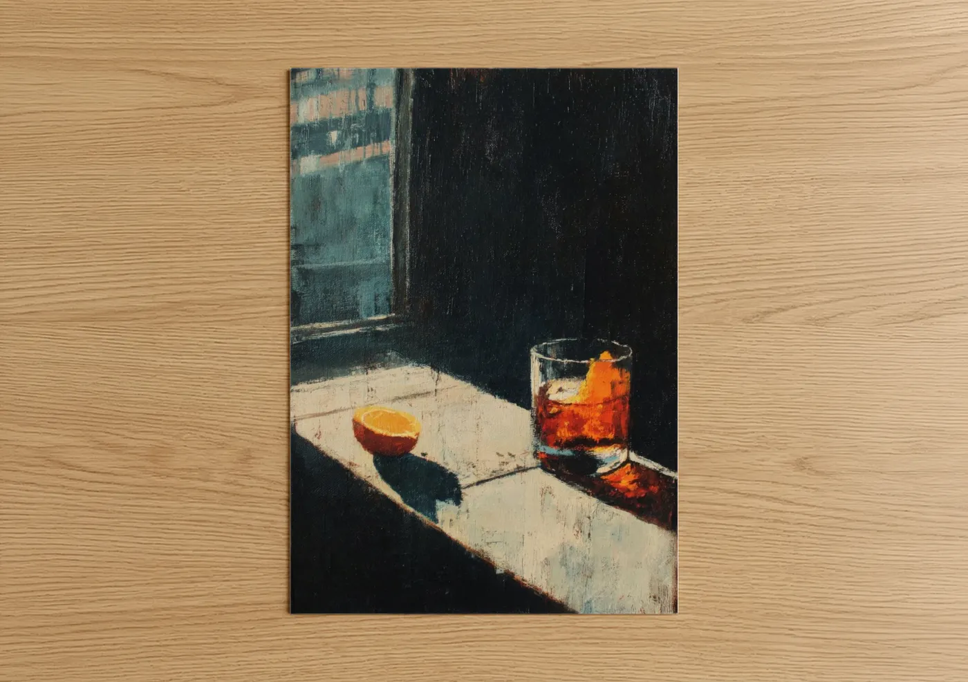 Amber Cocktail Hour Sunset Light Wall Art