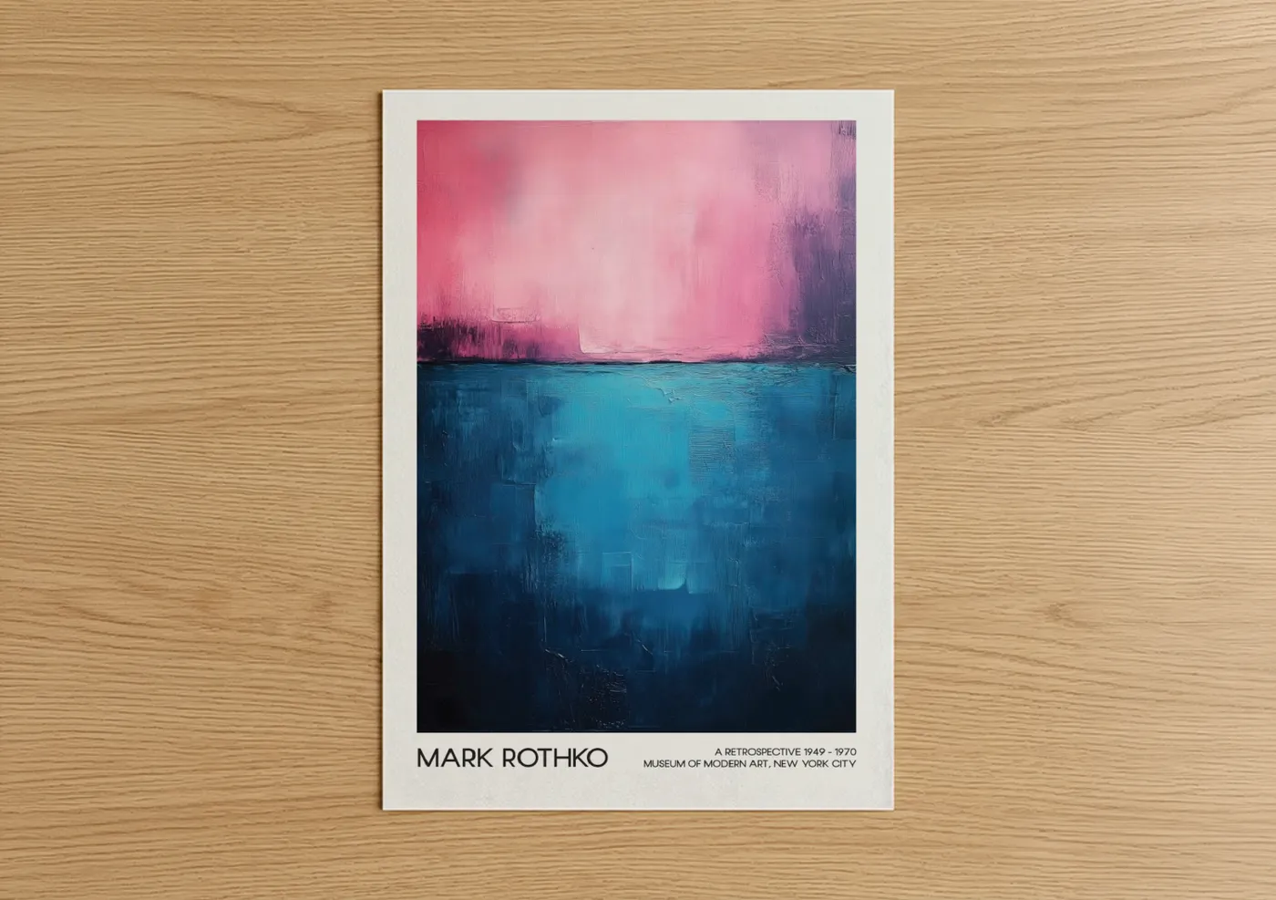 Pink Horizon Abstract Modern Wall Art