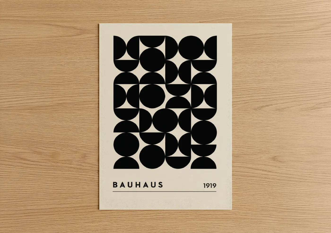 Bauhaus Grid Abstract Geometric Wall Art