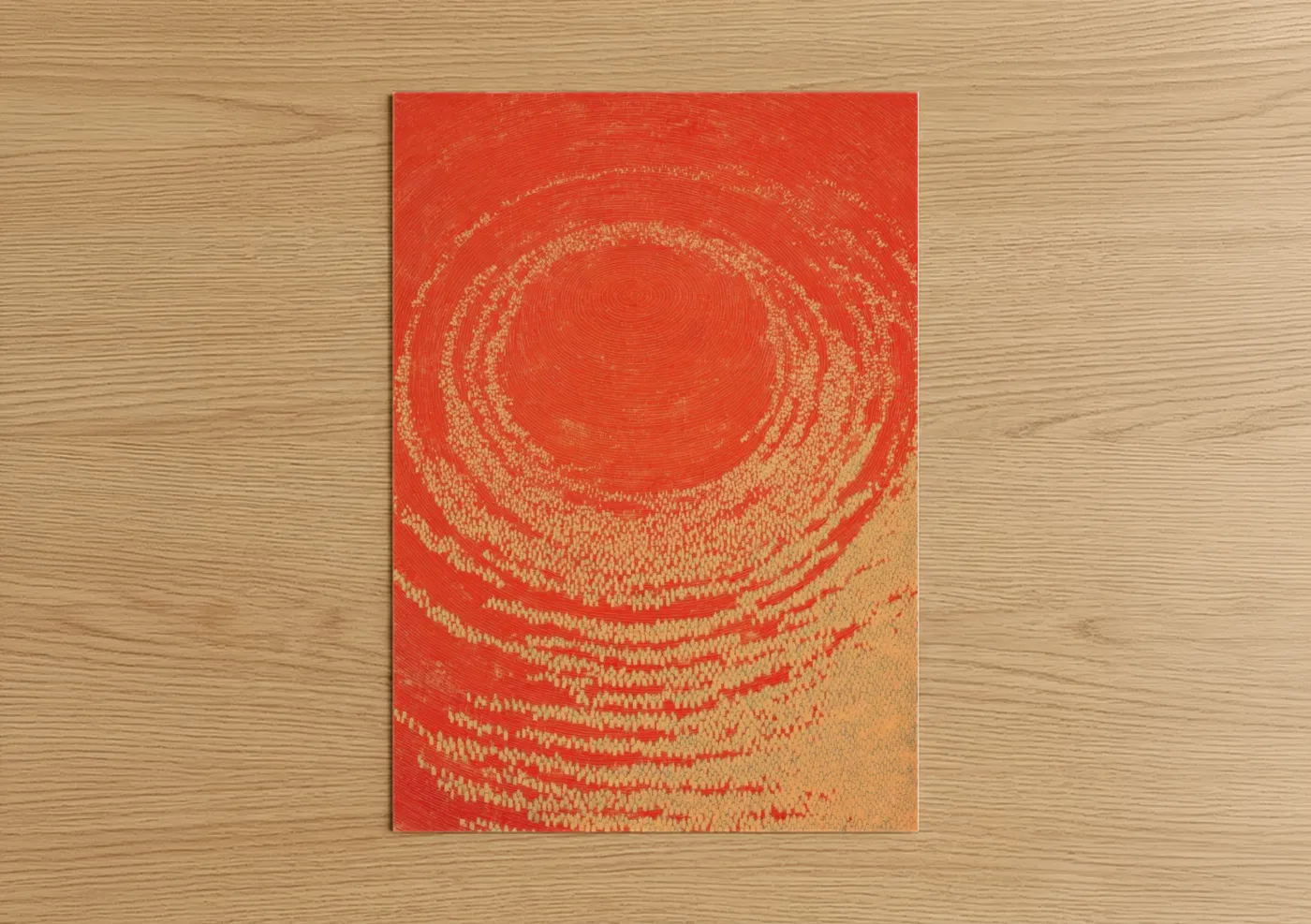 Crimson Vortex Abstract Expressionism Wall Art