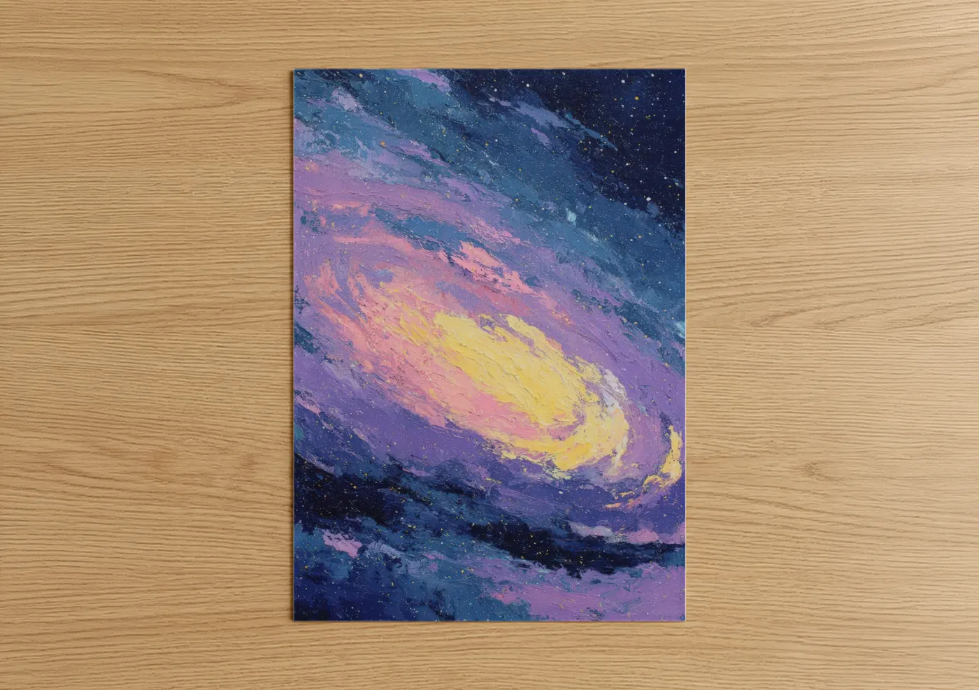 Cosmic Nebula Galaxy Purple Starfield Wall Art