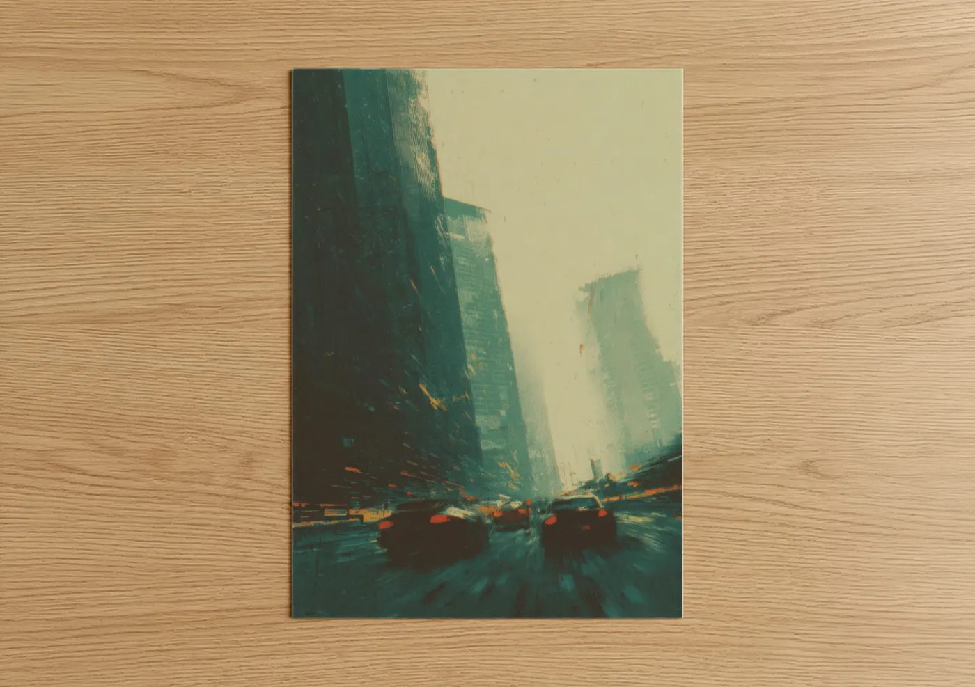 Cyberpunk Urban Landscape Sci-Fi Wall Art