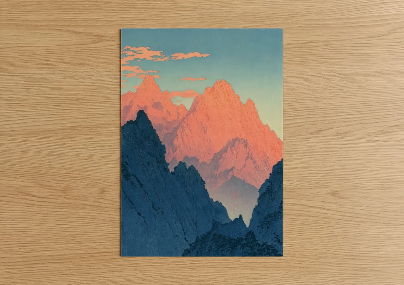 Alpine Mountain Peak Sunrise Landscape Wall Art
