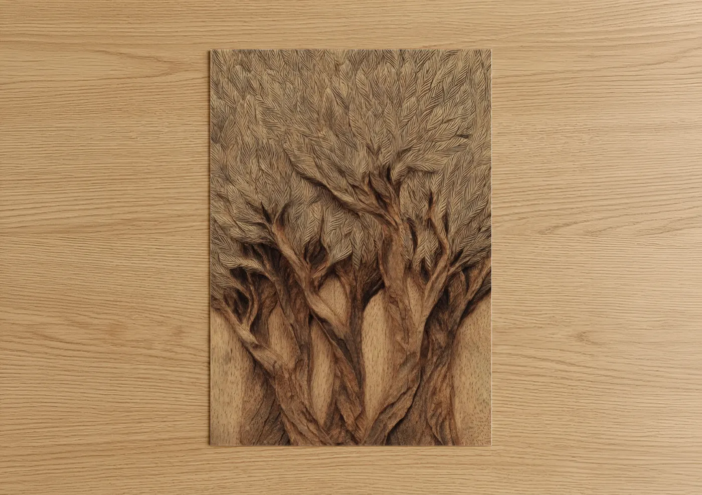 Wooden Tree Roots Carving Wall Art