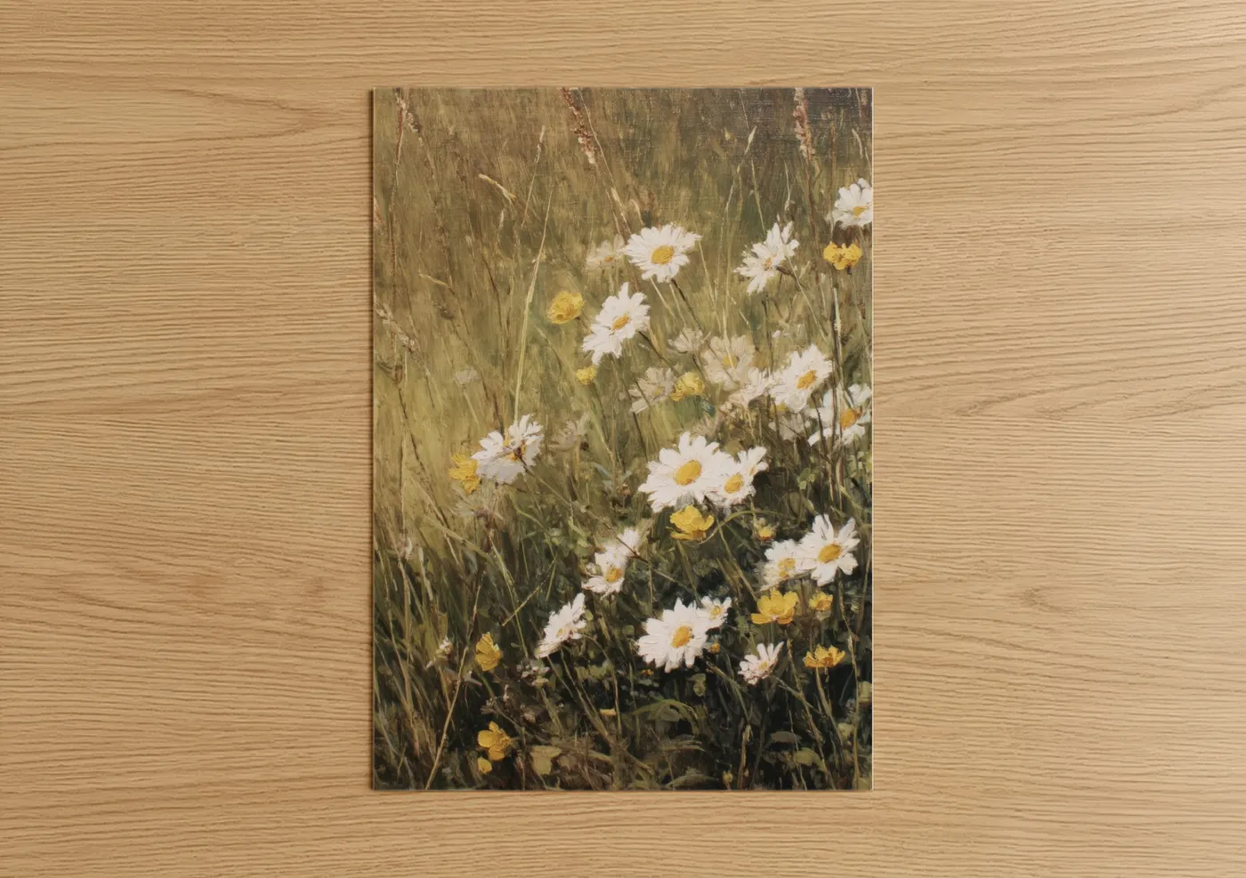 White Daisy Meadow Wildflower Field Wall Art