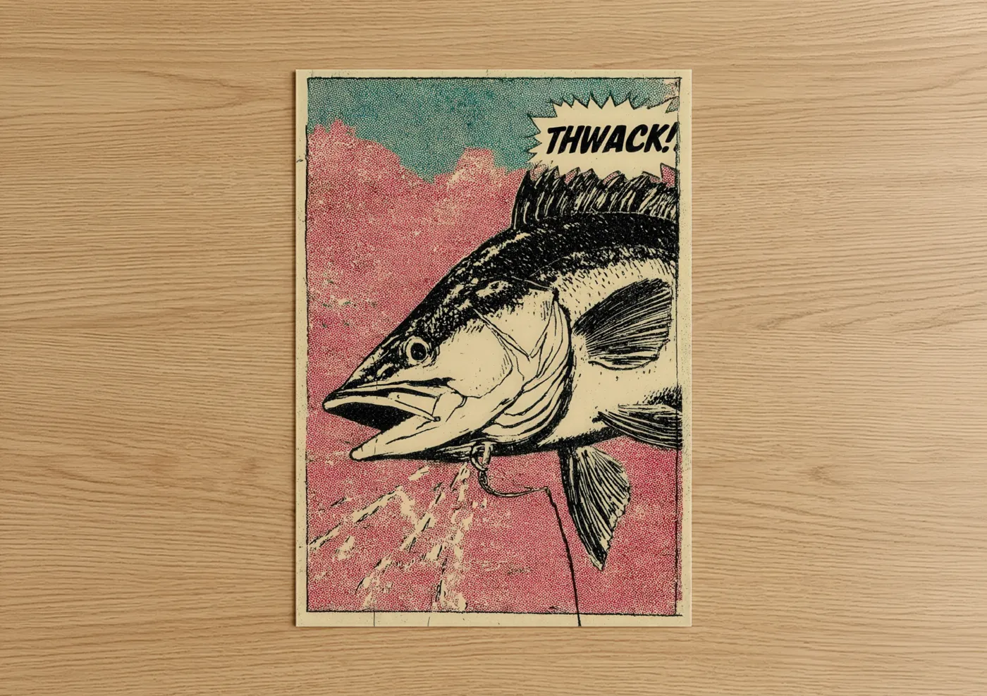 Vintage Snook Fish Pop Art Illustration Wall Art