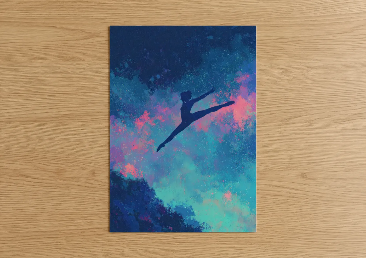 Celestial Gymnast Watercolor Wall Art