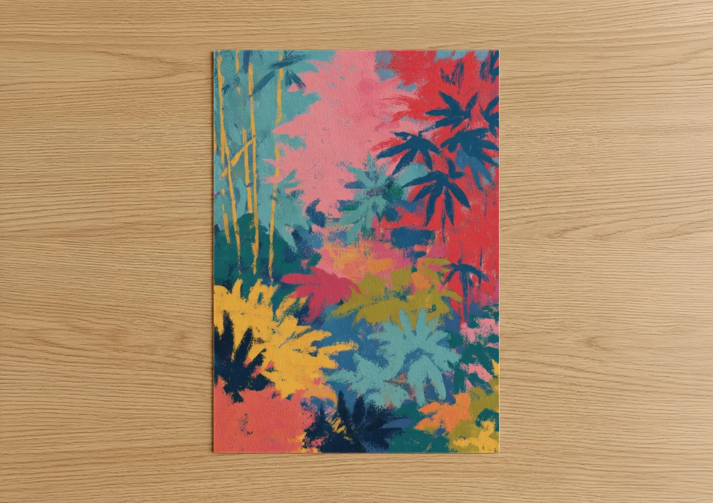 Cannabis Botanical Abstract Colorful Wall Art