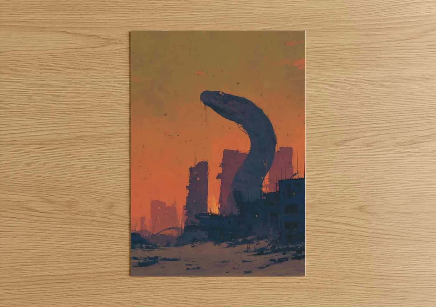 Apocalyptic Cobra Cityscape Wall Art