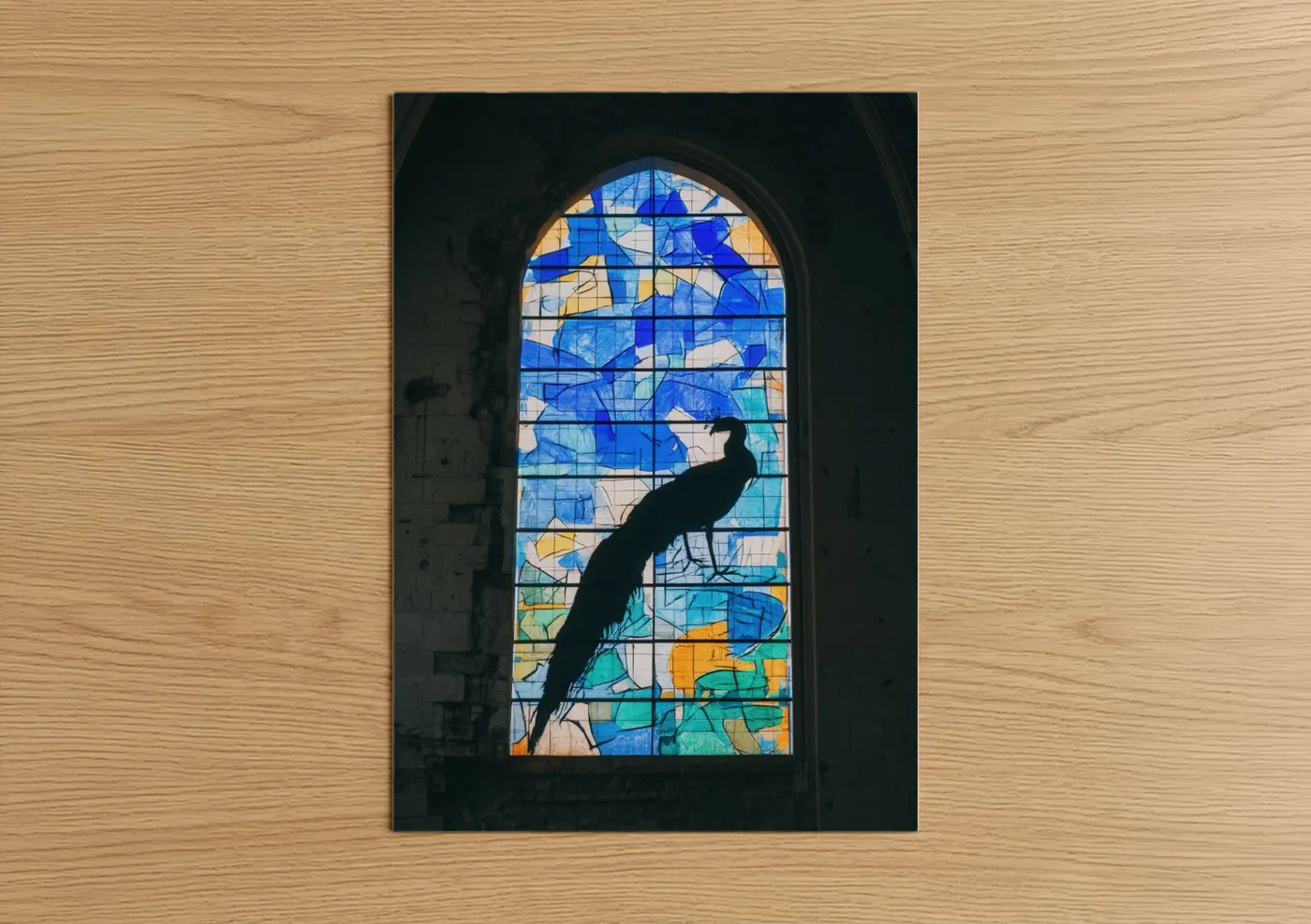 Stained Glass Peacock Window Wall Art