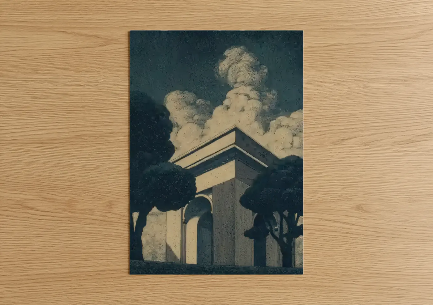 Arc de Triomphe Dramatic Storm Sky Wall Art