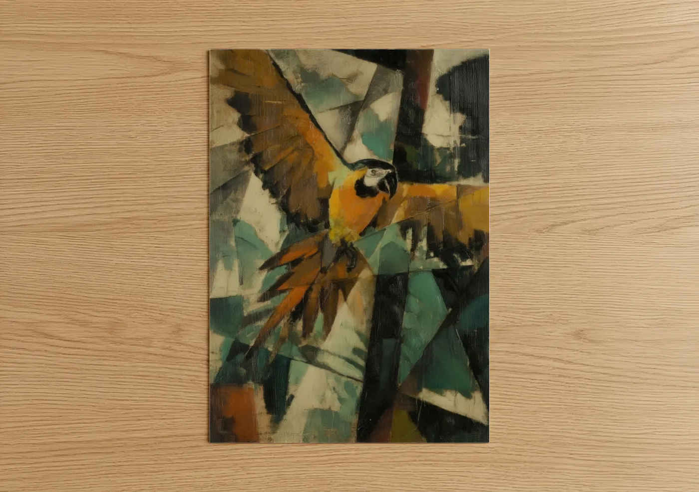 Geometric Macaw Abstract Wall Art