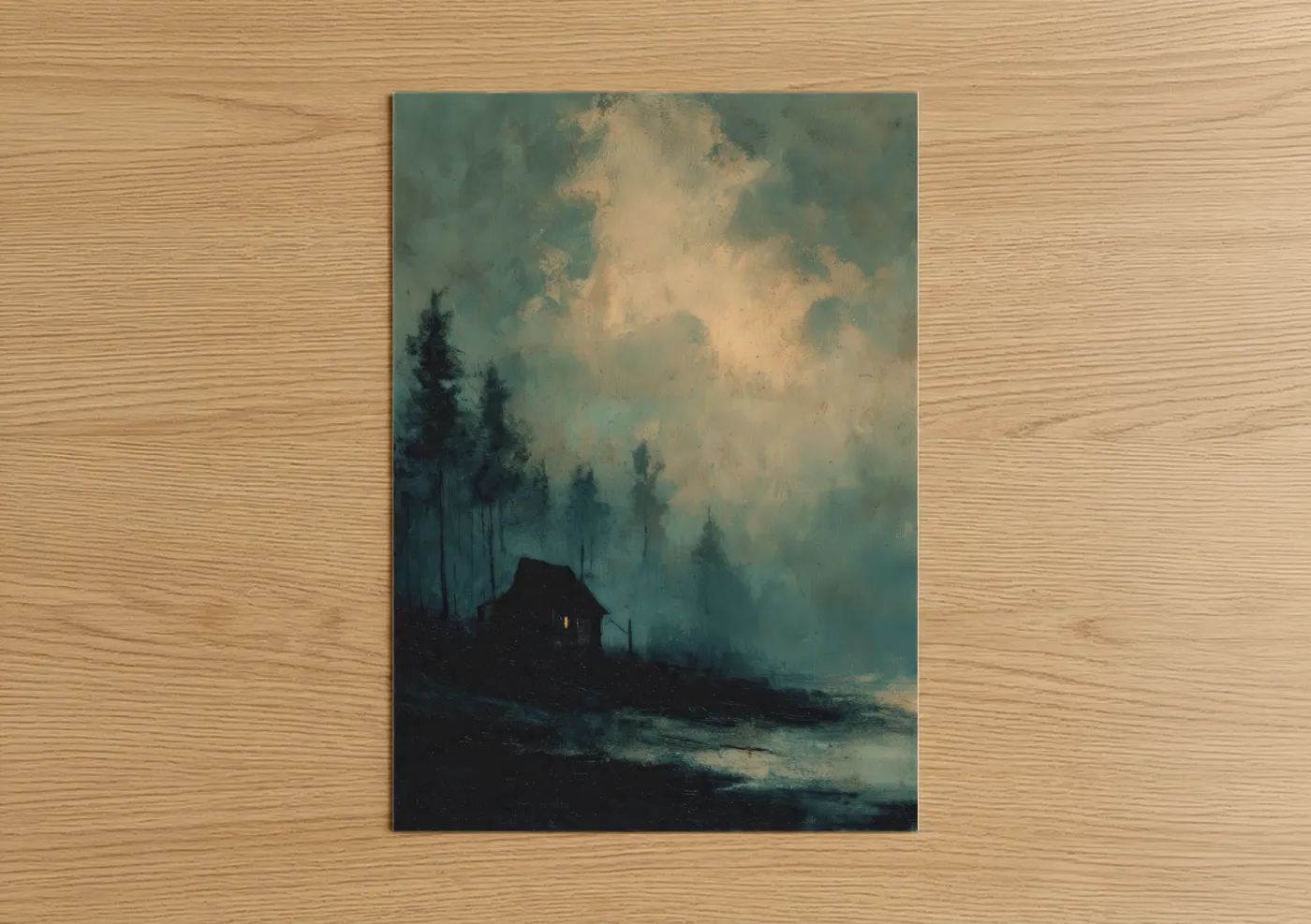 Mystical Aurora Forest Northern Lights Wall Art