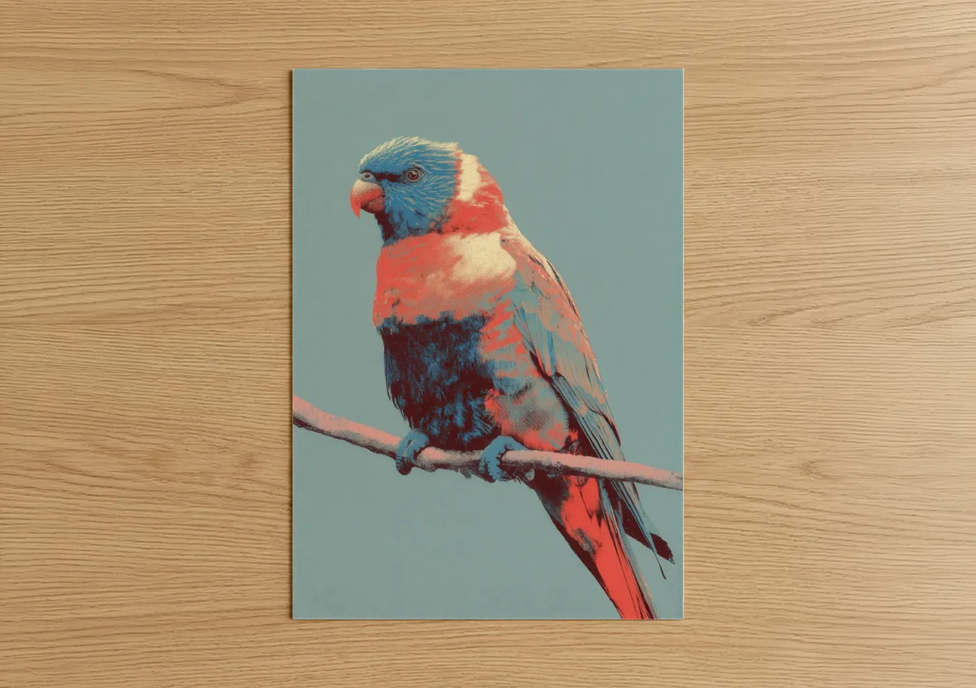 Vibrant Rainbow Lorikeet Portrait Wall Art