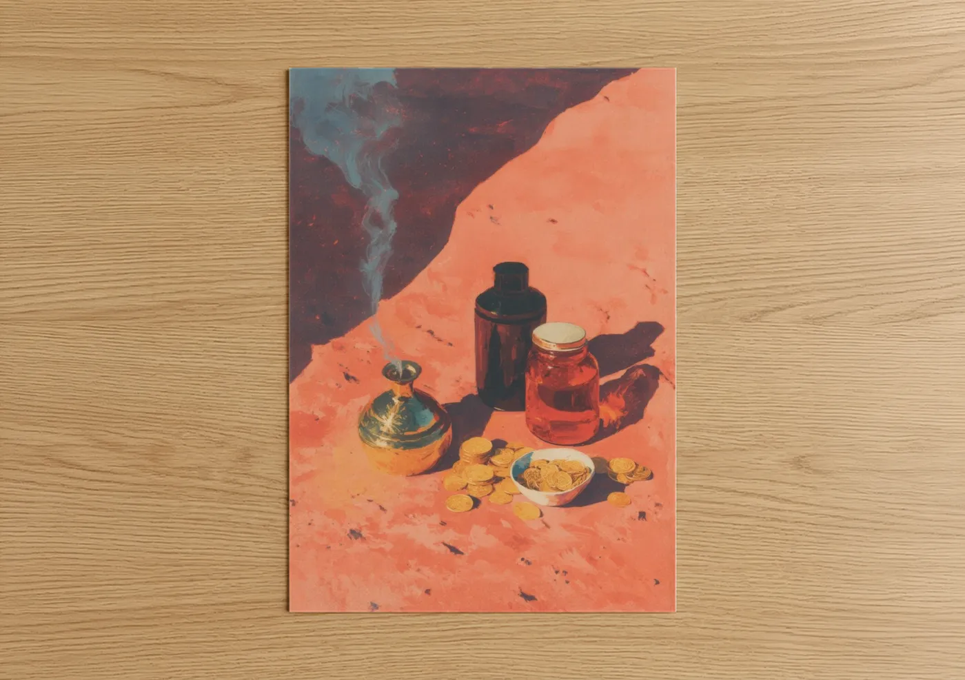 Desert Epiphany Gold Treasures Religious Art Wall Art