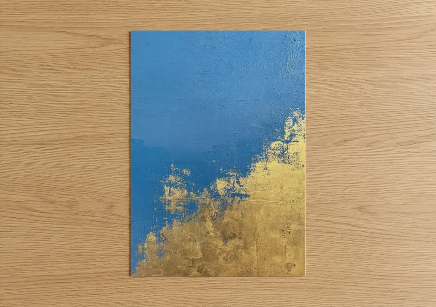 Azure Decay Abstract Wall Art