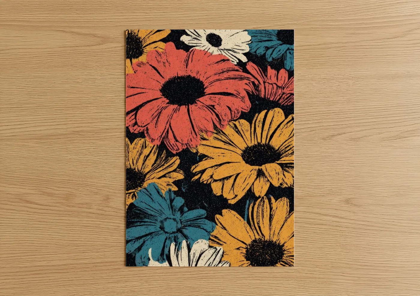 Vibrant Daisy Medley Botanical Wall Art