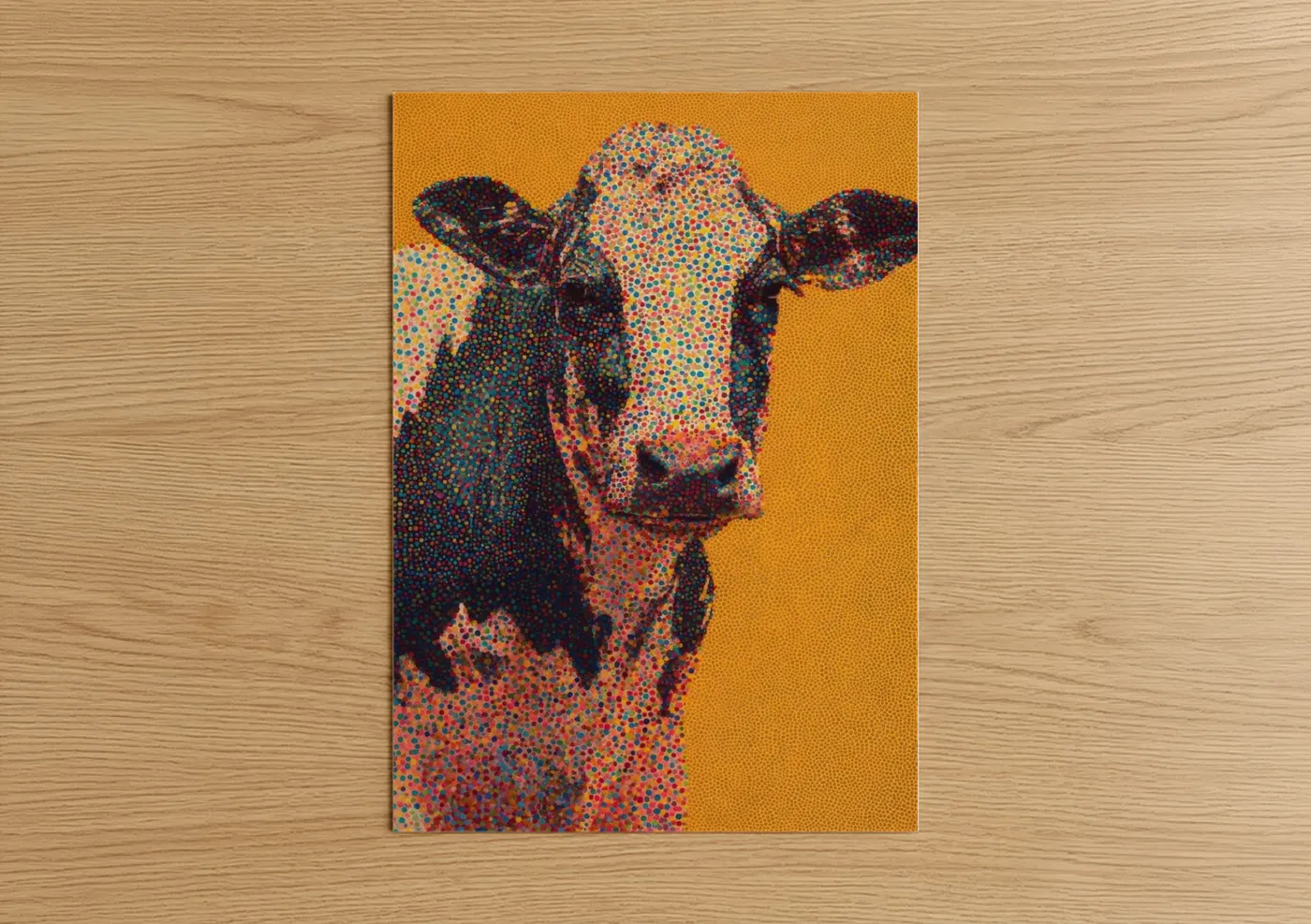 Golden Jersey Cow Pop Wall Art