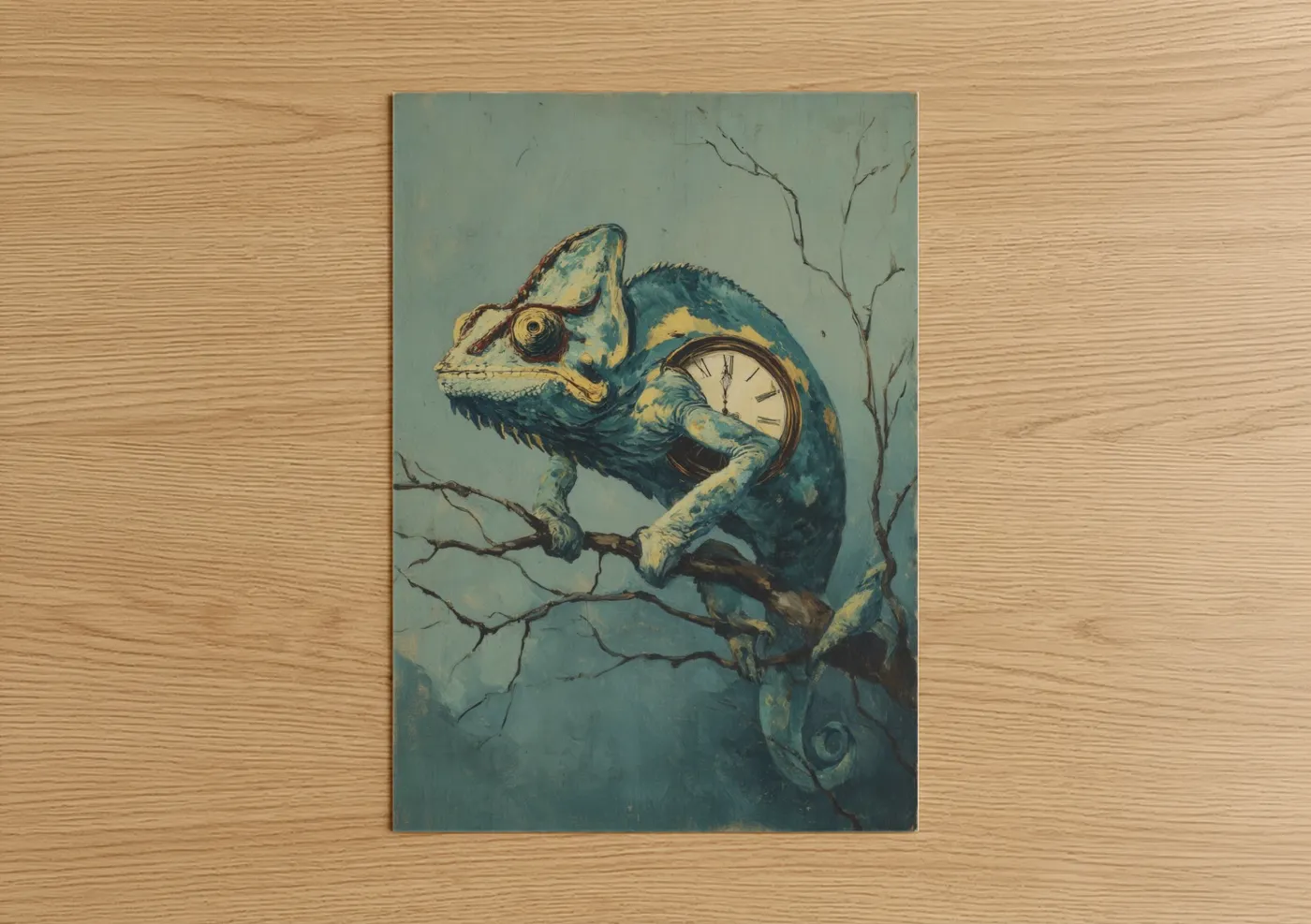 Clockwork Chameleon Steampunk Wall Art