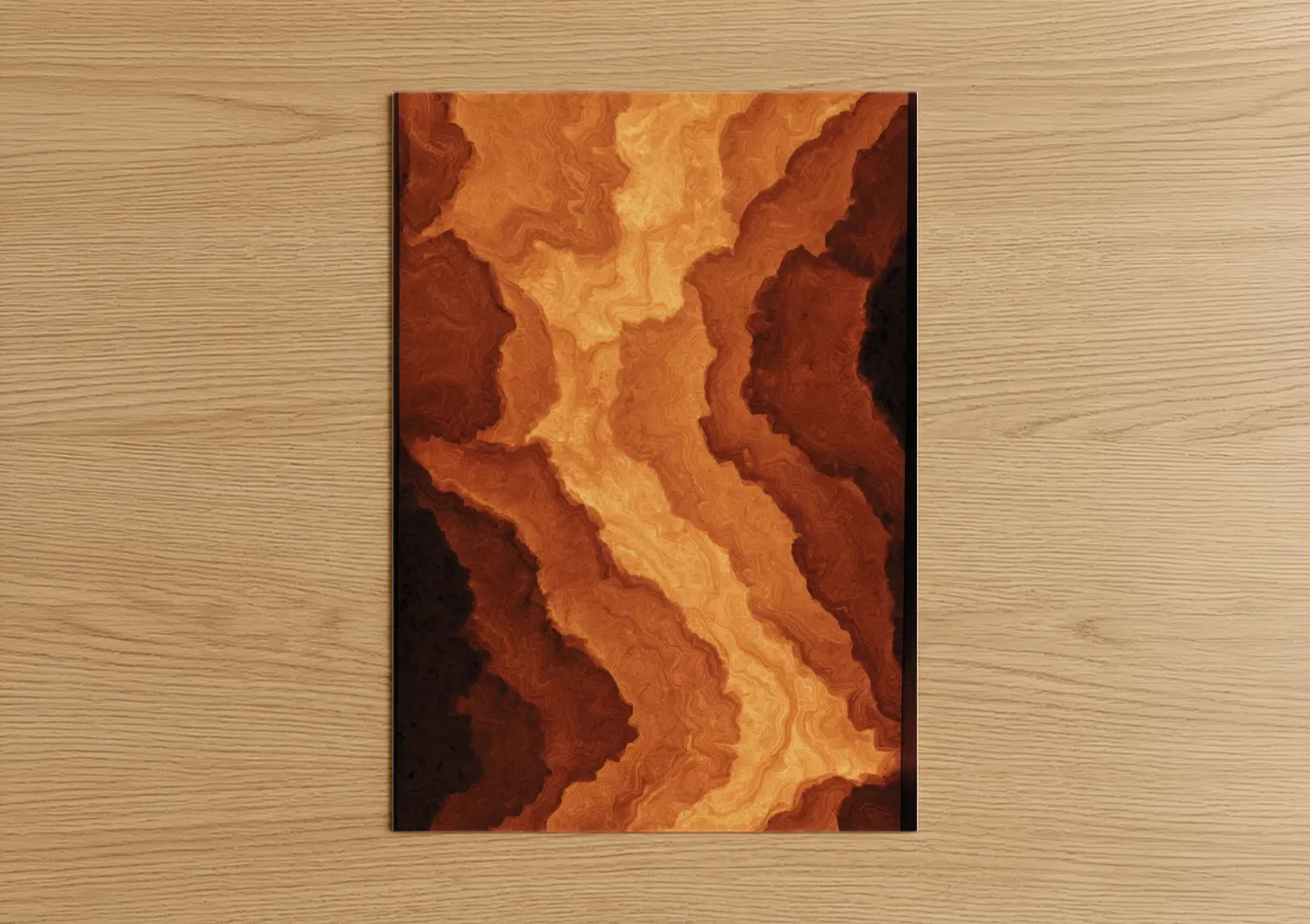Molten Canyon Natural Stone Abstract Wall Art