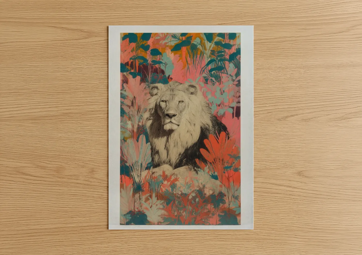 Tropical Lion Wildlife Wall Art