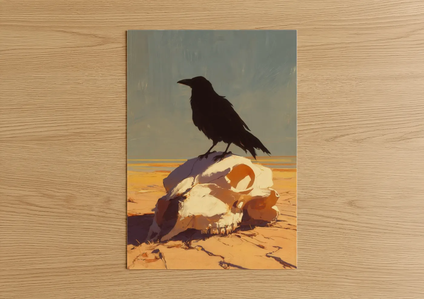Desert Raven Skull Wildlife Wall Art