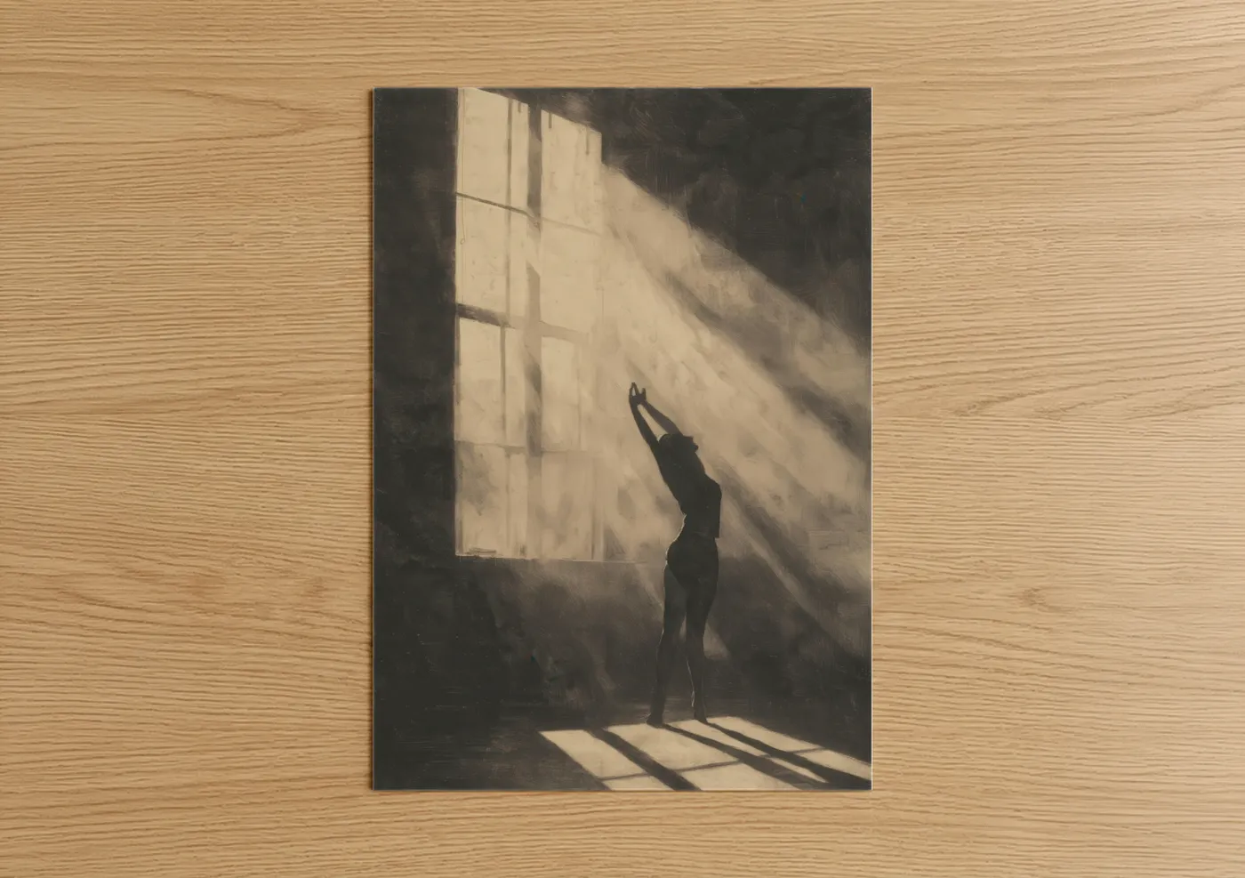 Sunlit Yoga Stretch Window Light Wall Art