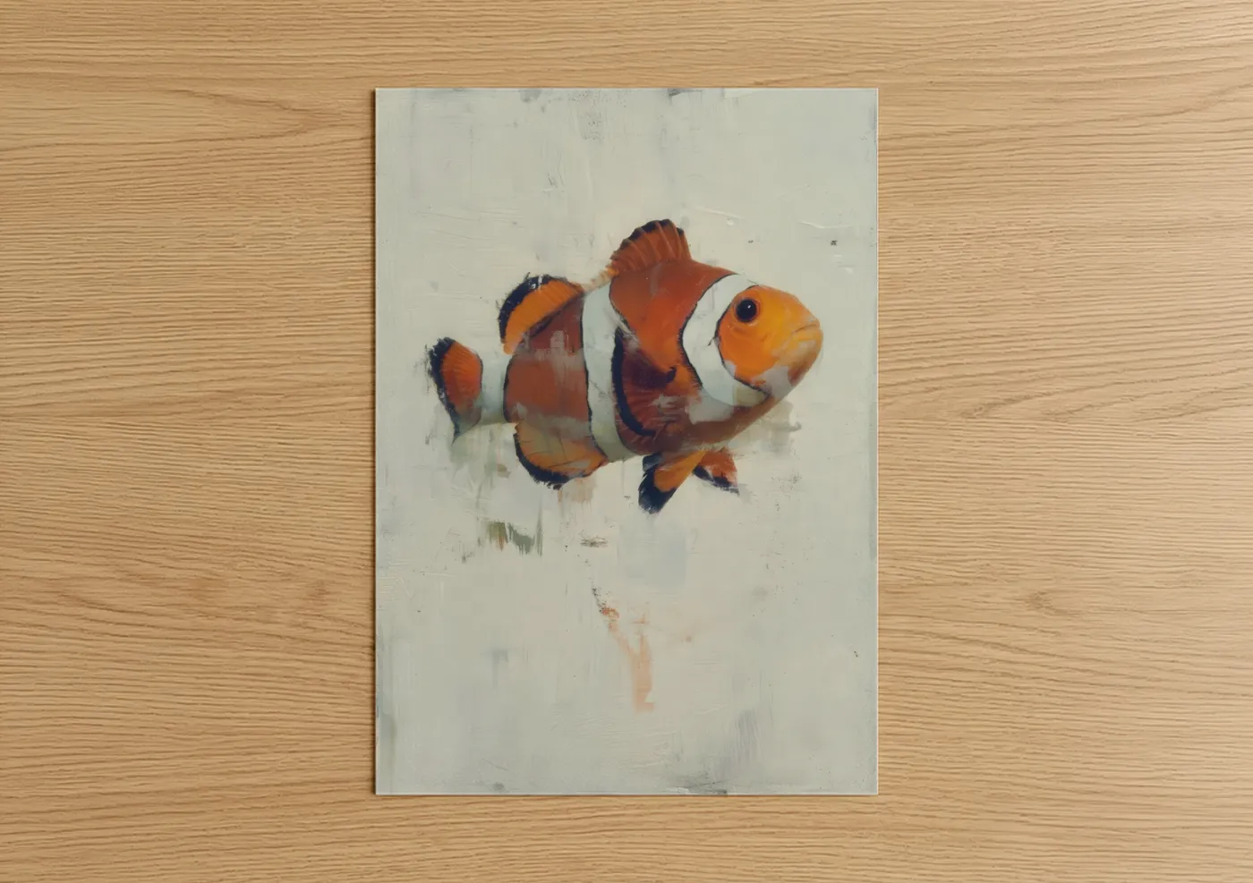 Vibrant Clownfish Orange White Wall Art