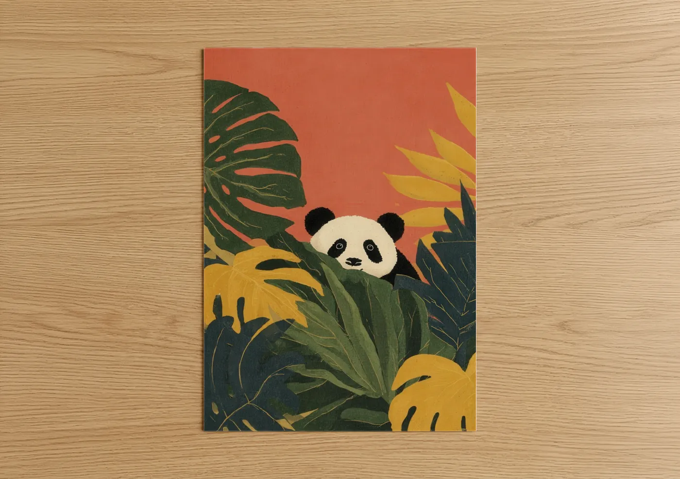 Tropical Panda Jungle Botanical Wall Art