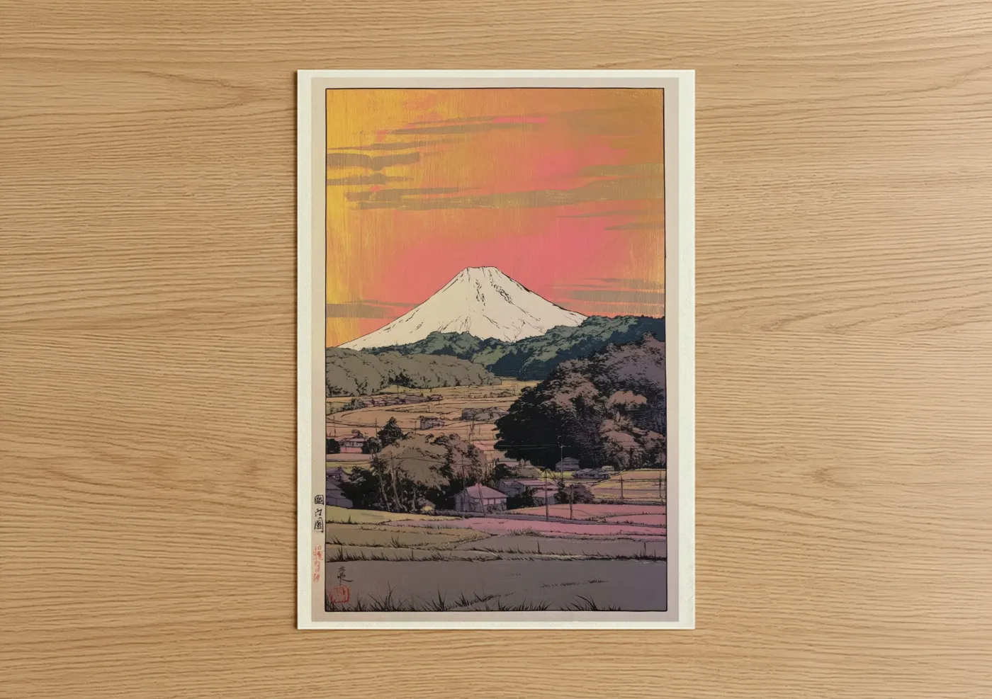 Mount Fuji Sunrise Japanese Landscape Wall Art