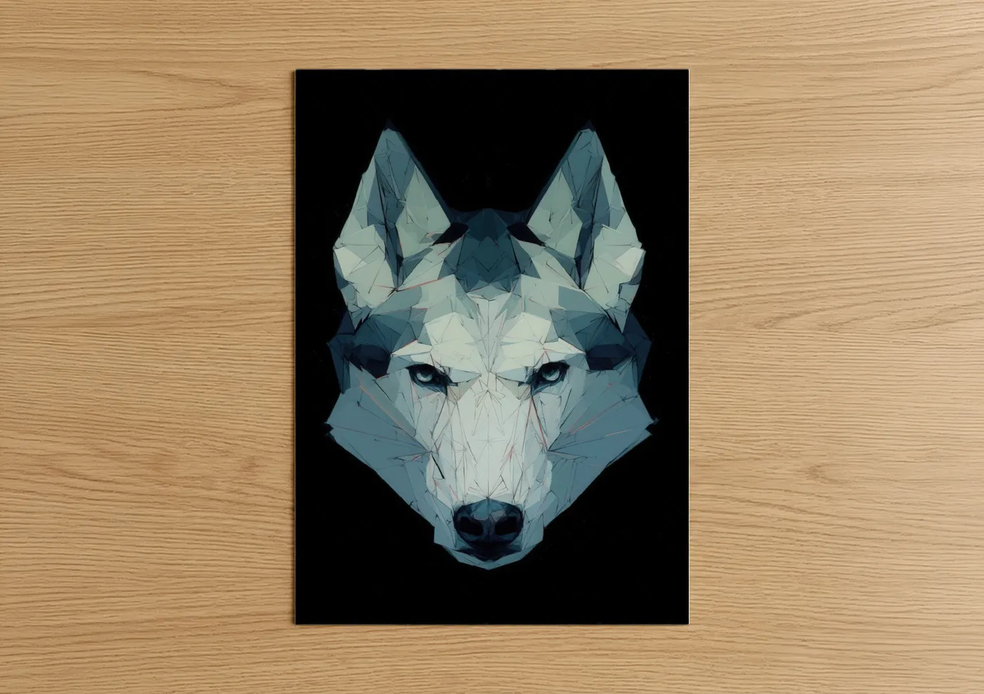 Arctic Husky Geometric Wall Art