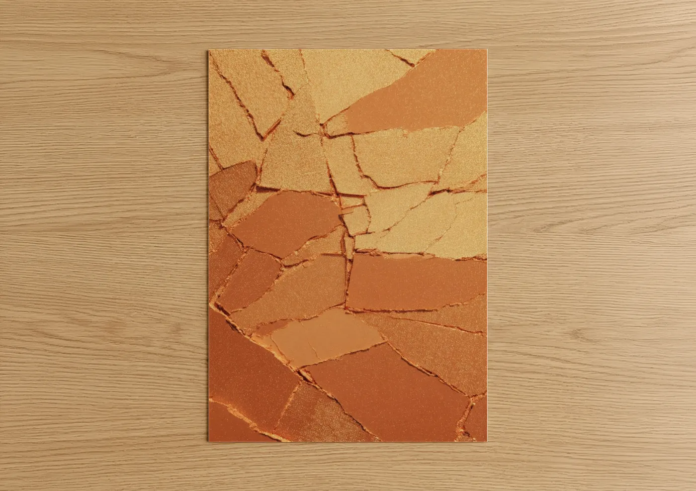 Warm Terracotta Makeup Art Abstract Wall Art