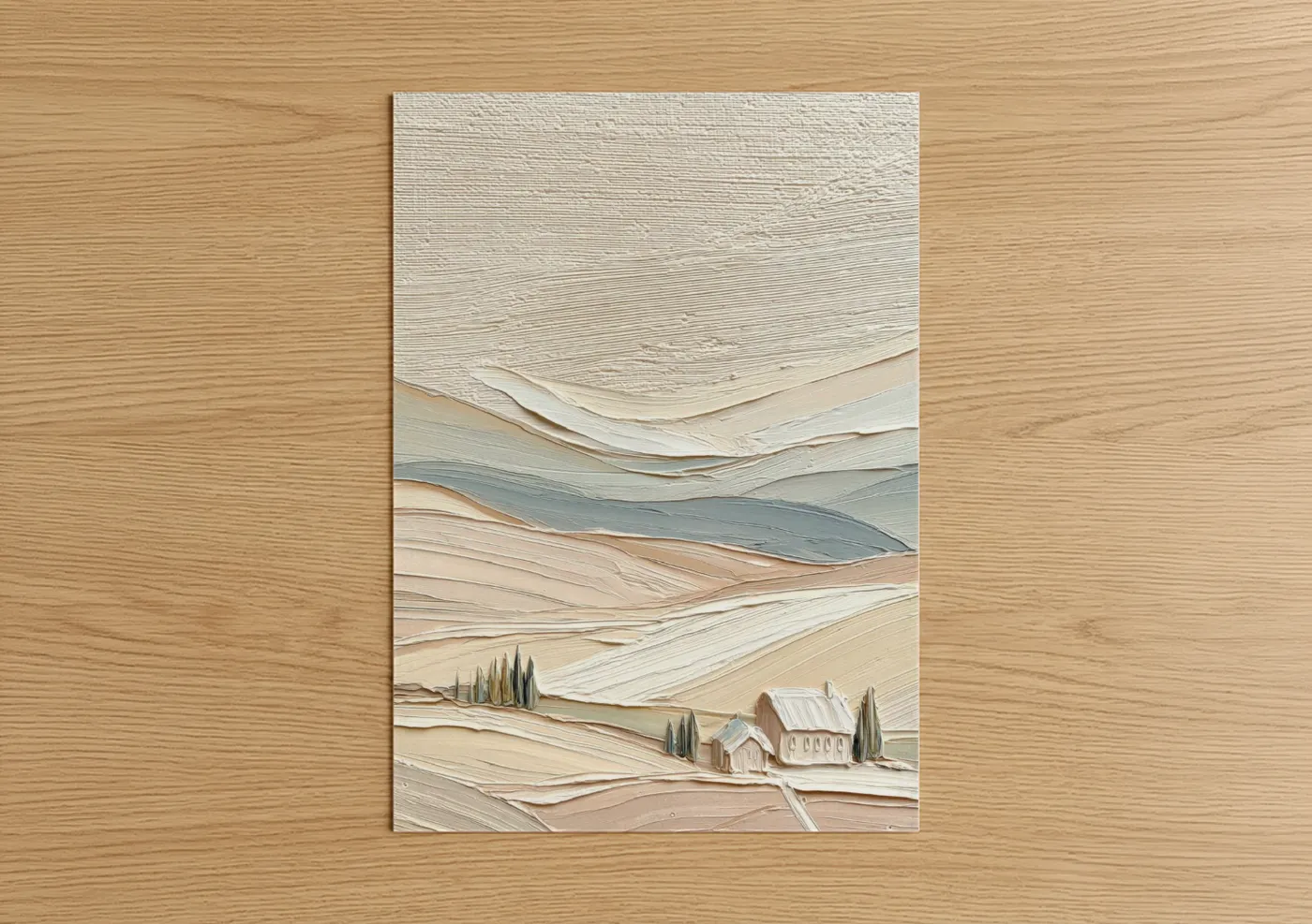 Tuscan Countryside Minimalist Landscape Wall Art