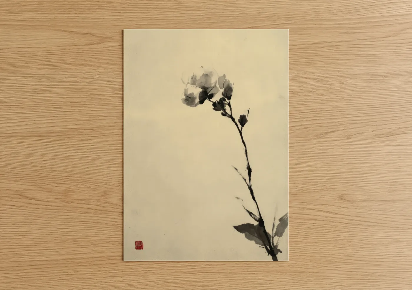 Delicate Violet Bloom Watercolor Wall Art