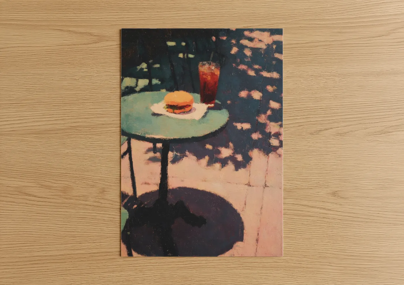 Burger and Drink Impressionist Wall Art