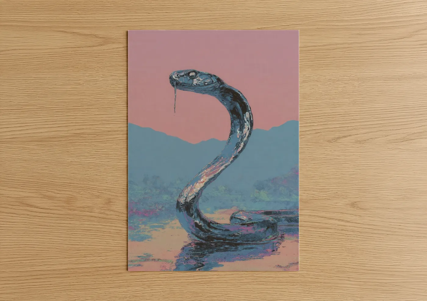 Ethereal Cobra Surreal Art Print Wall Art
