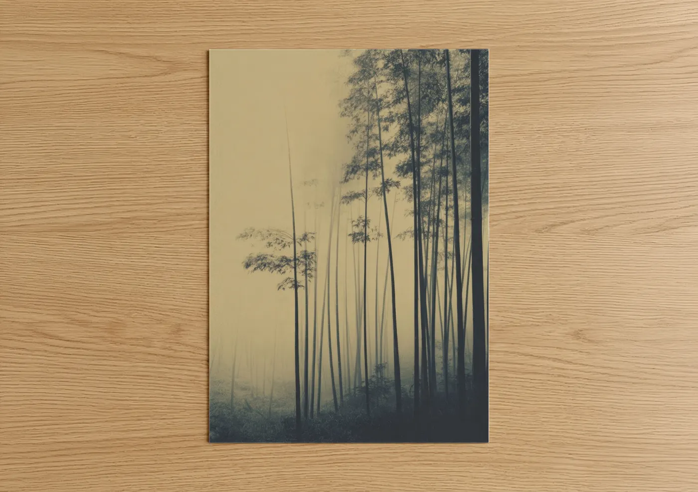 Misty Pine Forest Atmospheric Landscape Wall Art