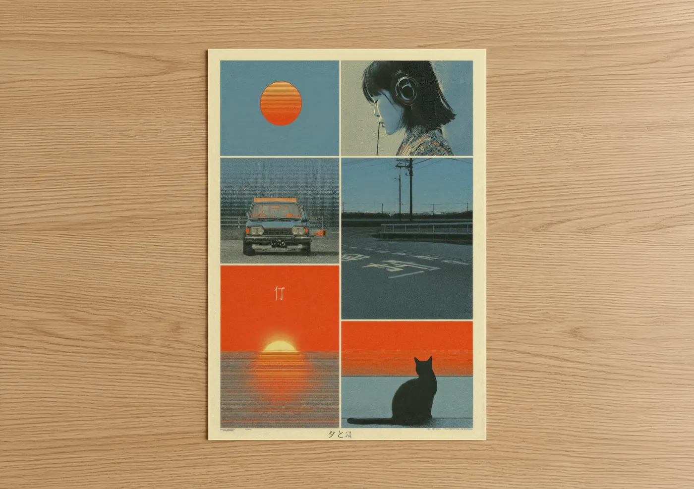 Japanese Y2K Neon Aesthetic Collage Wall Art