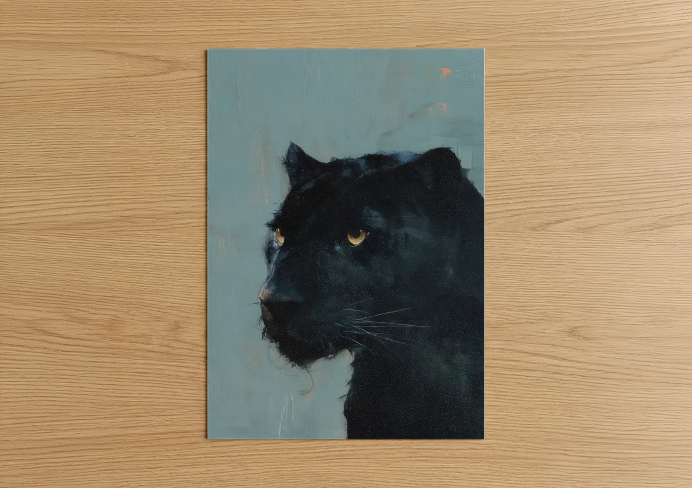 Black Panther Golden Eyes Portrait Wall Art