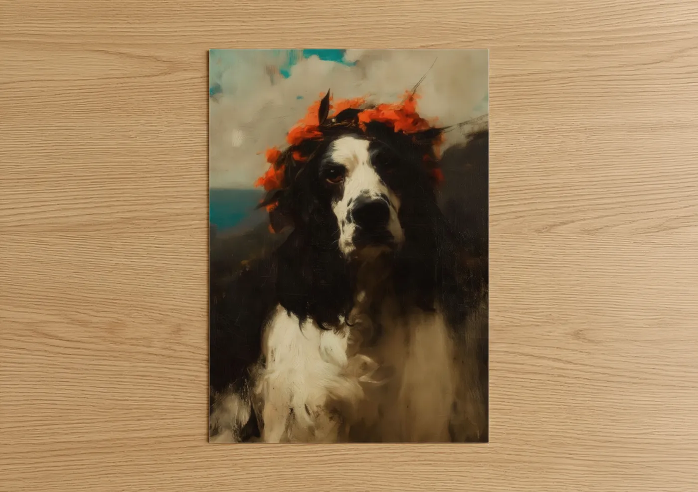 Fiery Spaniel Portrait Fine Wall Art