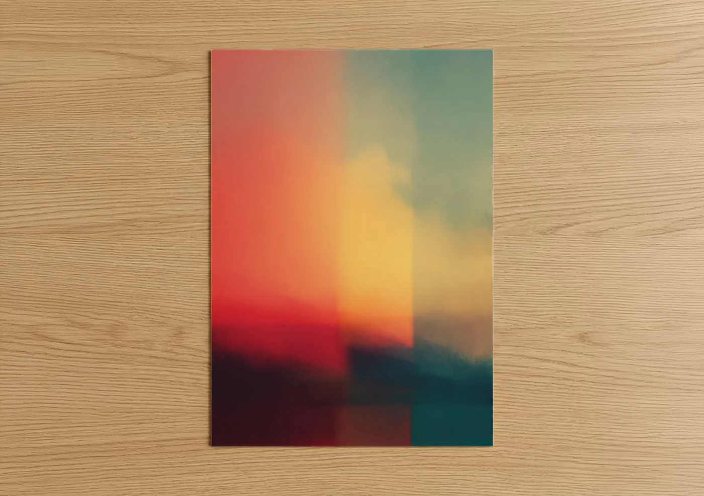 Sunset Rainbow Gradient Watercolor Sky Wall Art