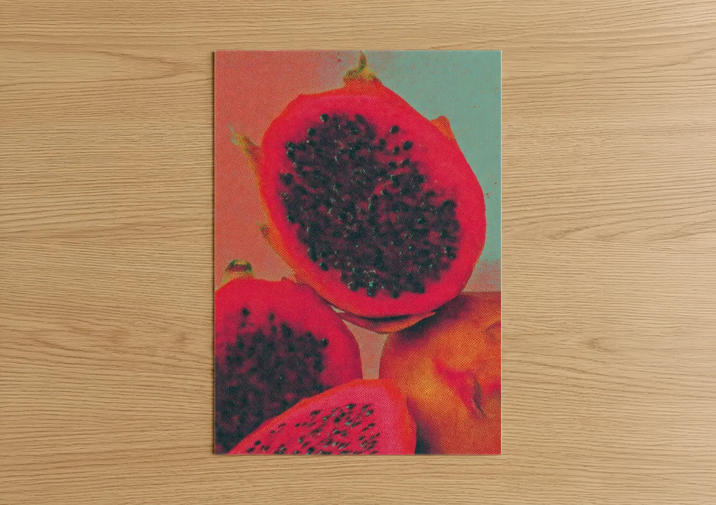 Vibrant Pomegranate Pop Art Fruit Print Wall Art