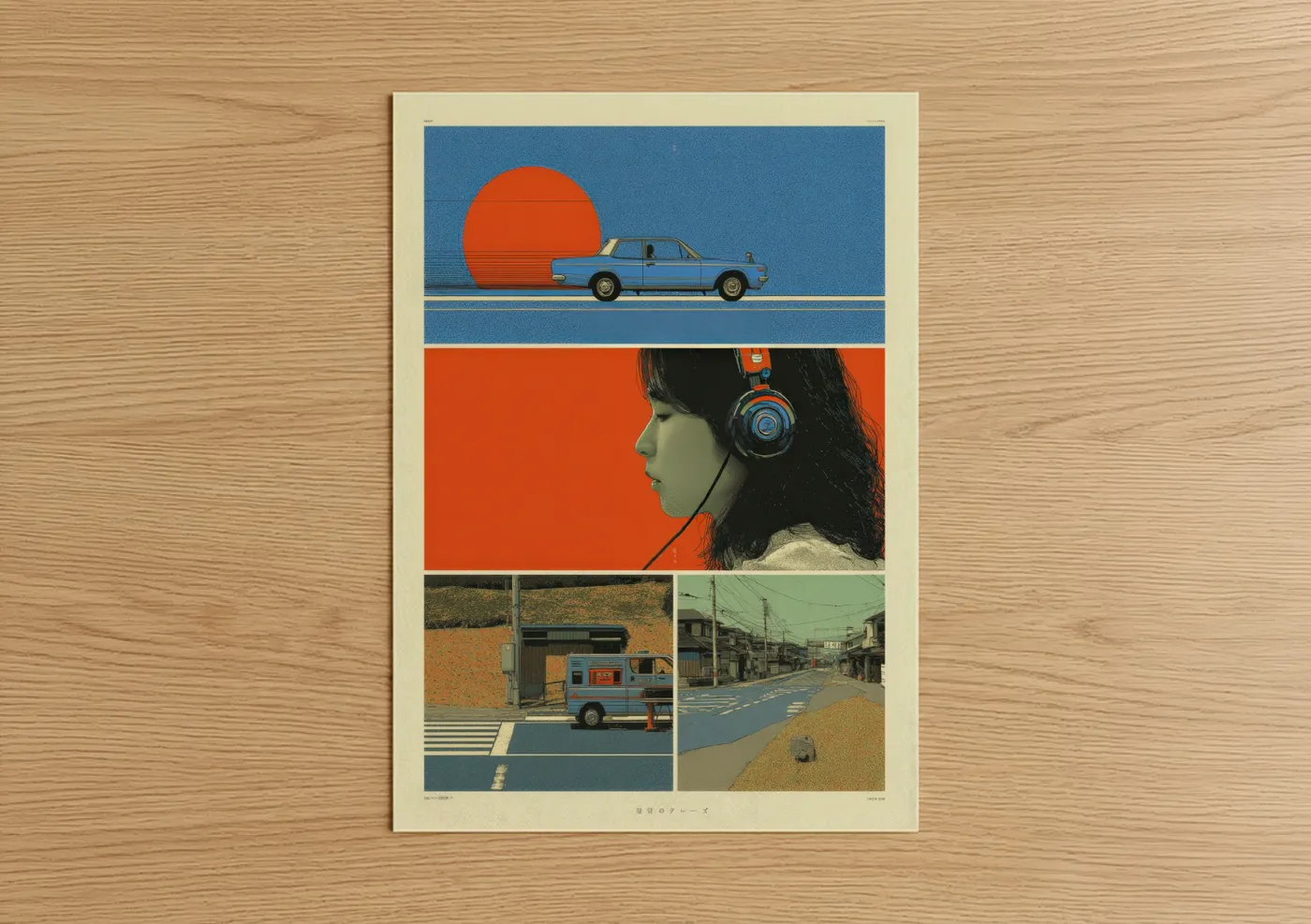 Japanese Y2K Retro City Aesthetic Wall Art