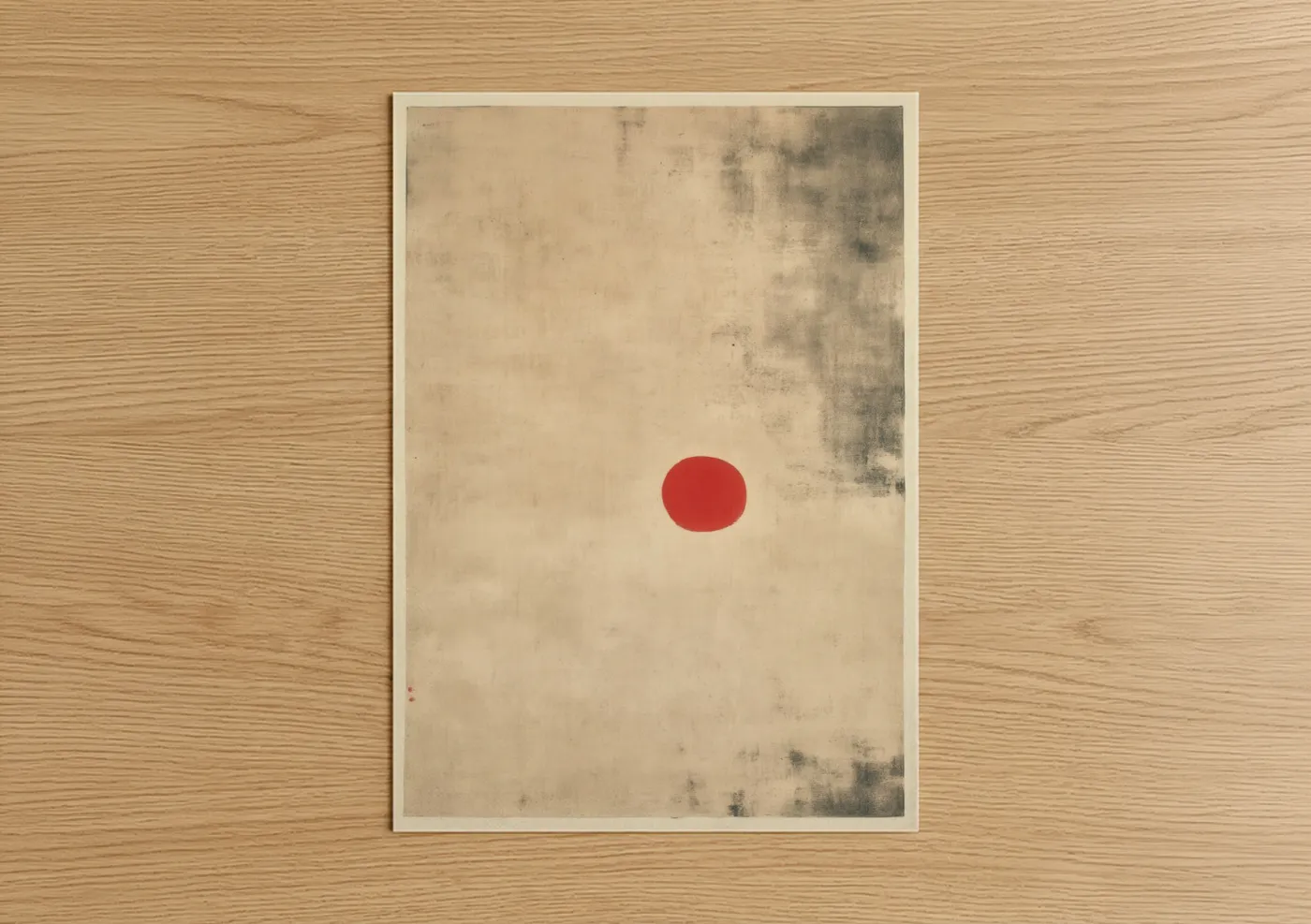 Crimson Minimalist Abstract Artwork Wall Art