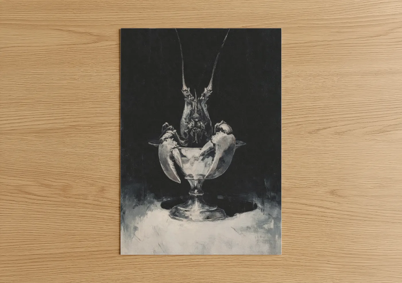 Lobster Study Black and White Fine Art Wall Art