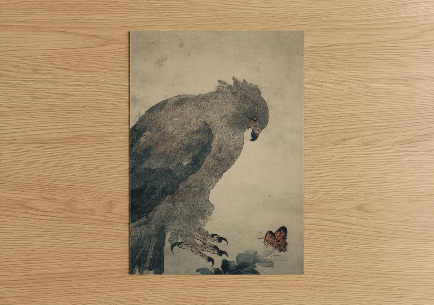 Watchful Griffin Vintage Illustration Wall Art