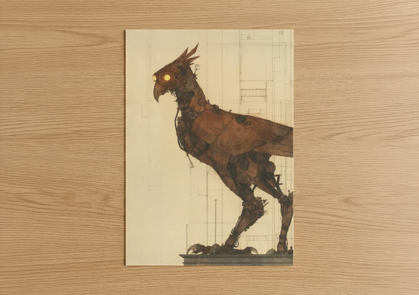 Steampunk Griffin Mechanical Wall Art