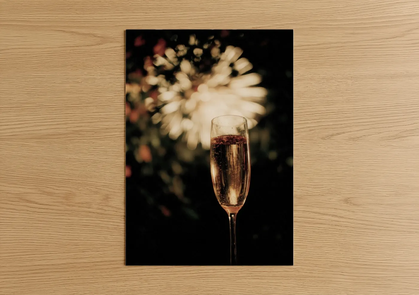 Elegant Champagne Glass Celebration Wall Art