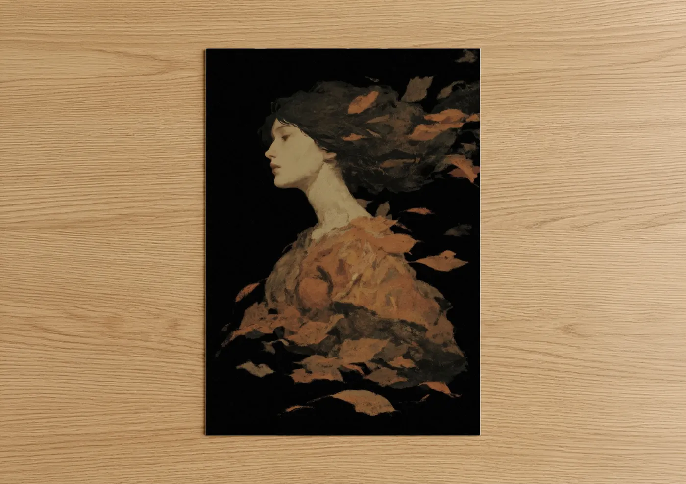 Autumn Enchantress Magical Portrait Wall Art