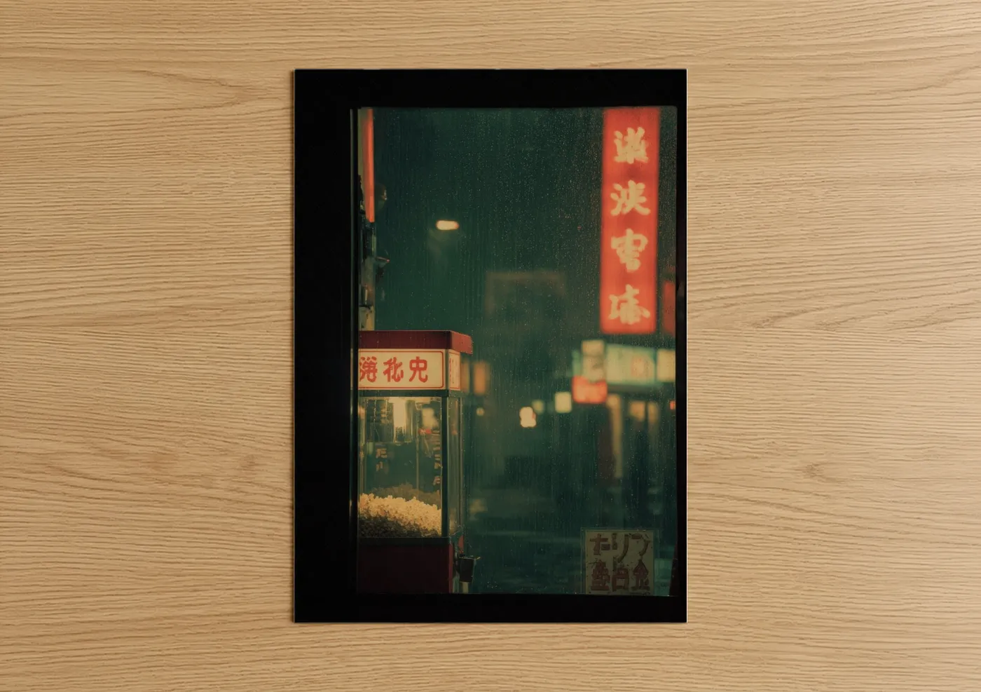 Vintage Neon Popcorn Stand Retro Photography Wall Art